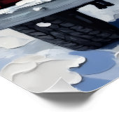 English Setter Christmas Red Truck Holiday ポスター (コーナー)