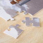 English Setter Cozy Classroom Teacher Santa ジグソーパズル (側面)