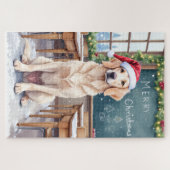English Setter Cozy Classroom Teacher Santa ジグソーパズル (横)