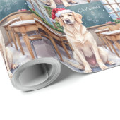 English Setter Cozy Classroom Teacher Santa ラッピングペーパー (ロールコーナー)