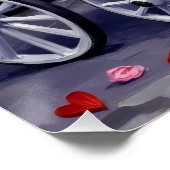 English Setter Dog Valentine's Day ポスター (コーナー)