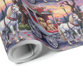 English Setter Dog Valentine's Day ラッピングペーパー (ロールコーナー)