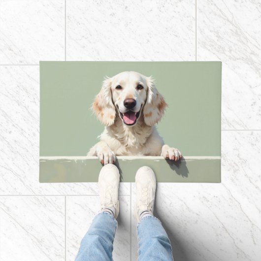English Setter Doormat Art ドアマット (室内)