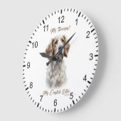 English Setter Lifestyle ラージ壁時計 (傾斜)