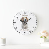 English Setter Lifestyle ラージ壁時計 (ホーム)