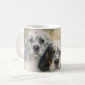 English Setter Puppies コーヒーマグカップ (正面左)