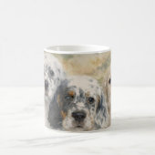 English Setter Puppies コーヒーマグカップ (中央)