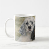 English Setter Puppies コーヒーマグカップ (左)