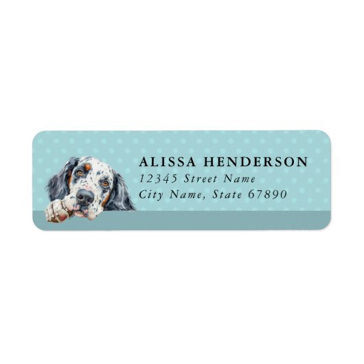 English Setter Return Address Labels ラベル (正面)