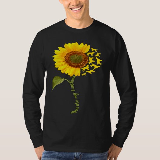 English Setter Sunflower Tシャツ (正面)