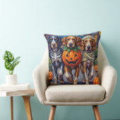English Setter Trick-or-Treating Halloween Costume クッション (椅子)