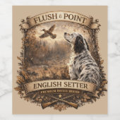 English Setters ワインラベル (シングルラベル)
