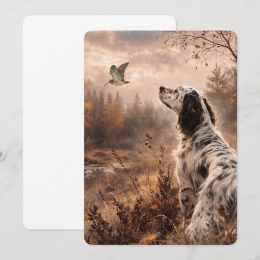 English Setters 招待状 (正面/裏面)