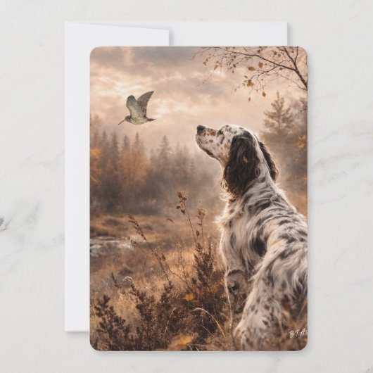 English Setters 招待状 (正面)