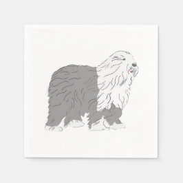 English Sheepdog スタンダードカクテルナプキン