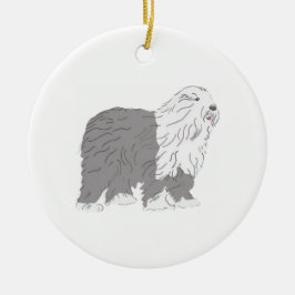 English Sheepdog セラミックオーナメント