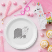 English Sheepdog ペーパープレート (パーティー)