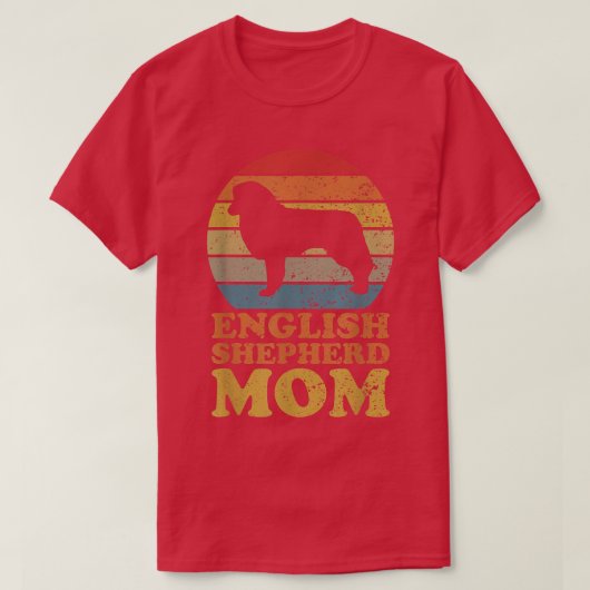 English Shepherd Dog Mom Tシャツ (デザイン正面)