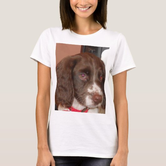 English_Springer_Configスパニエル犬の下半身 Tシャツ (正面)