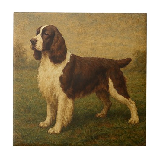 English Springer Spaniel タイル (正面)