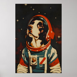 English Springer Spaniel Astronaut Poster, English ポスター