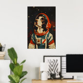 English Springer Spaniel Astronaut Poster, English ポスター (ホームオフィス)