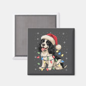 English Springer Spaniel Dog Christmas Tree Lights マグネット (正面/裏面)