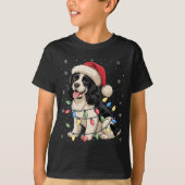 English Springer Spaniel Dog Christmas Tree Lights Tシャツ (正面)