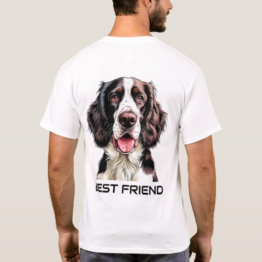 English Springer Spaniel Dog Tシャツ (裏面)