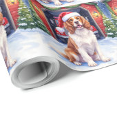 English Springer Spaniel Fire Station Santa ラッピングペーパー (ロールコーナー)