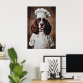 English Springer Spaniel In Chefs Hat Poster, Pet ポスター (ホームオフィス)