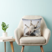 English Springer Spaniel Making a Snow Angel クッション (椅子)