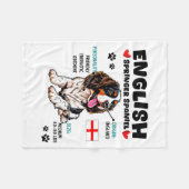English Springer Spaniel Owner Funny Dog Lover フリースブランケット (正面(横))