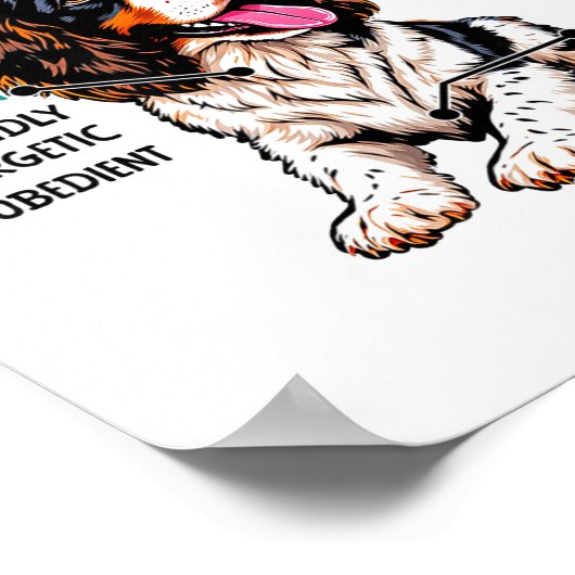 English Springer Spaniel Owner Funny Dog Lover  ポスター (角)