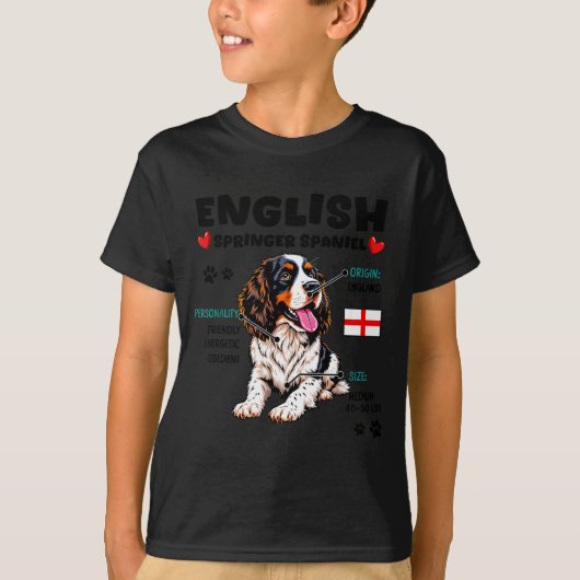 English Springer Spaniel Owner Funny Dog Lover Tシャツ (正面)