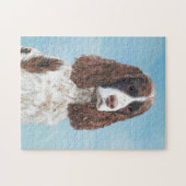 English Springer Spaniel Painting Original Dog Art ジグソーパズル (横)