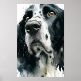 English springer spaniel portrait with ticking ポスター