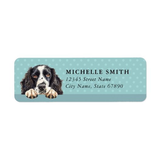English Springer Spaniel Return Address Labels ラベル (正面)