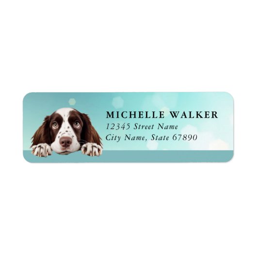English Springer Spaniel Return Address Labels ラベル (正面)