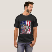 English Springer Spaniel S Fun American Flag Tシャツ (正面フル)