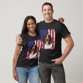 English Springer Spaniel Us Flag 4th Of July Tシャツ (ユニセックス)