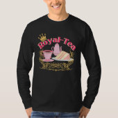 English Tea Party Royalty Pun Tea Tシャツ (正面)