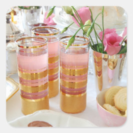 English Tea Pink Lemonadeステッカー スクエアシール