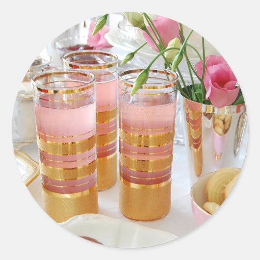 English Tea Pink Lemonadeステッカー ラウンドシール (正面)
