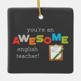 English Teacher Appreciation Day, Awesome セラミックオーナメント