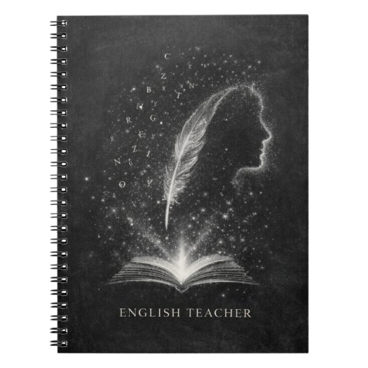 English Teacher Chalk Dust Constellation Art ノートブック (正面)