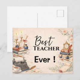 English Teacher Thank You Gift End of School Year ポストカード