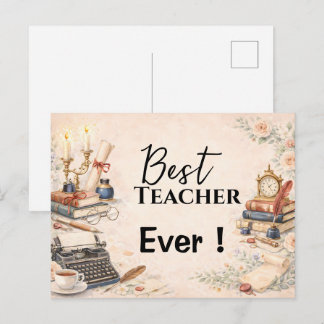 English Teacher Thank You Gift End of School Year ポストカード