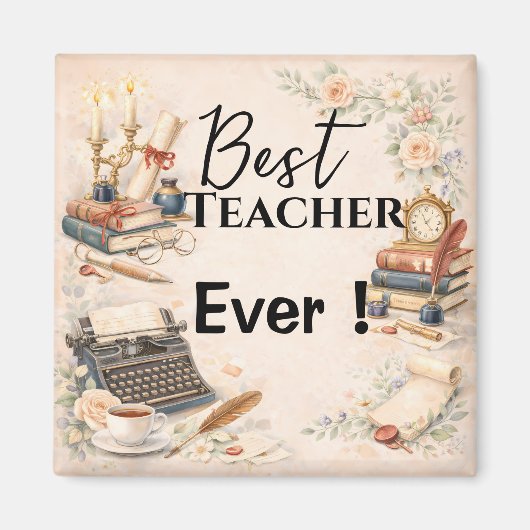 English Teacher Thank You Gift End of School Year マグネット (正面)