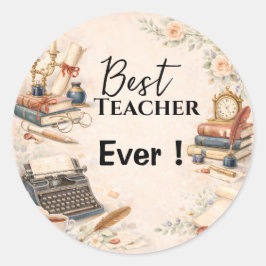 English Teacher Thank You Gift End of School Year ラウンドシール